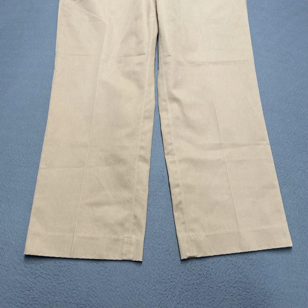 LL Bean Pants Mens‎ 35 Khaki Standard Fit 100% Cotton Chino Flat Front Casual